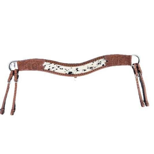 Schulz Equine Floral Hair On Cowhide Tripping Collar