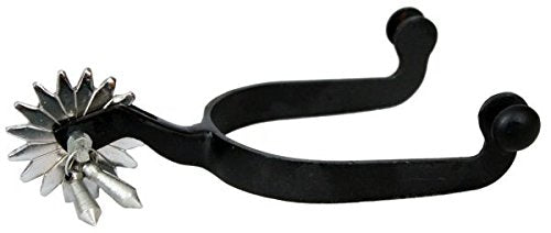 Showman Mens Blued Steel Jingle Bob 16 pt Rowel Spurs