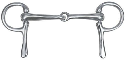 Chrome Plated Half Cheek Snaffle Driving Bit 4 1/4" Snaffle