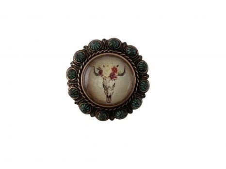 Skull & Floral Phone Grip Pop Up Stand Concho