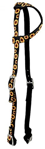 Showman Sunflower Design One Ear Headstall