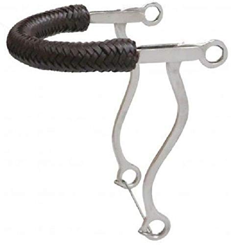 Braided Leather Nose Horse Hack Hackamore Bit