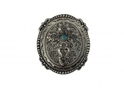 Western style Silver Cross Concho Style Pop Up Phone Grip Stand