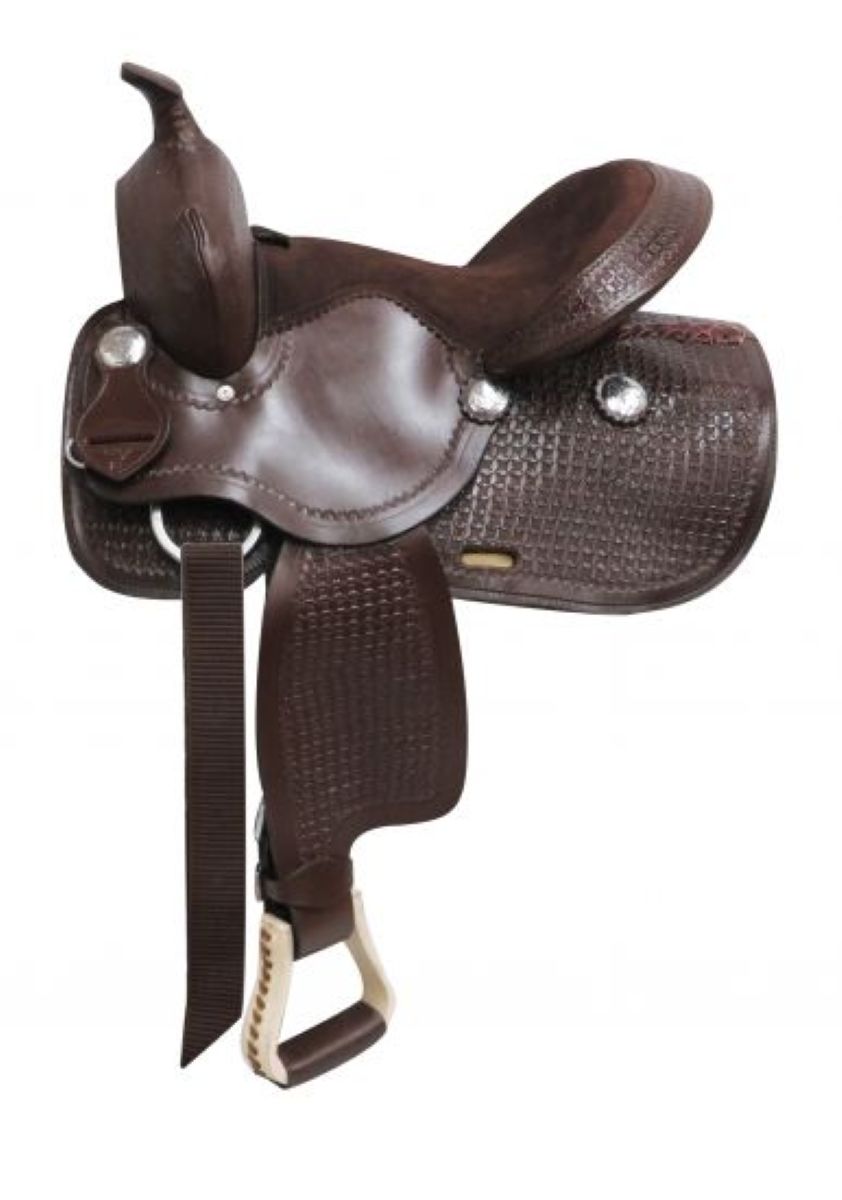 13" Western style saddle with suede leather seat