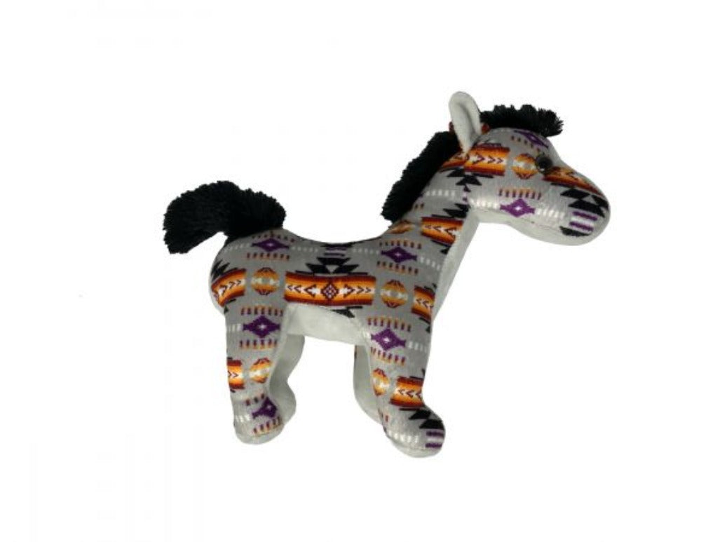 Aztec Print Soft Plush Horse, 6 Colors