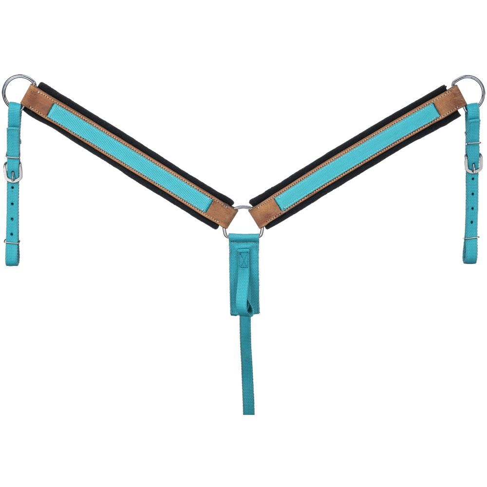 Tough 1 Premium Hybrid Breast Collar Turquoise