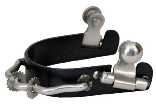 Women's / Youth Black Steel Bumper Rowel Spurs