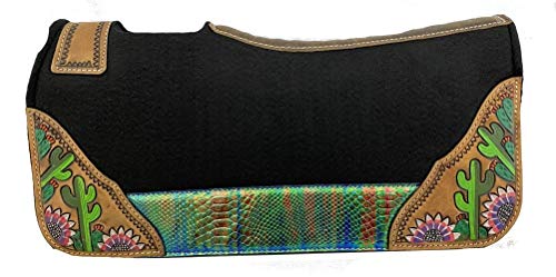 Pony Felt Pad With Blue/Green Metallic Snake Print Accent
