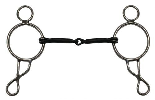 Stainless Steel Wonder Bit w/ Blued Steel 5" Broken Mouth 7 1/2" Cheeks