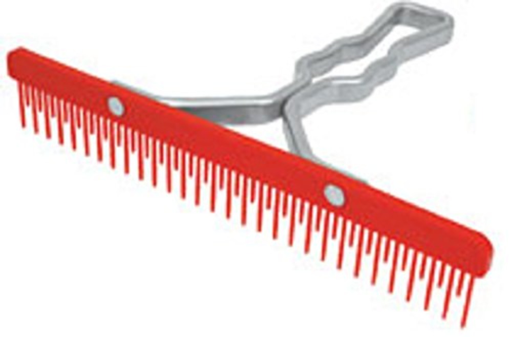 Red Aluminum Hand Fluffer Comb