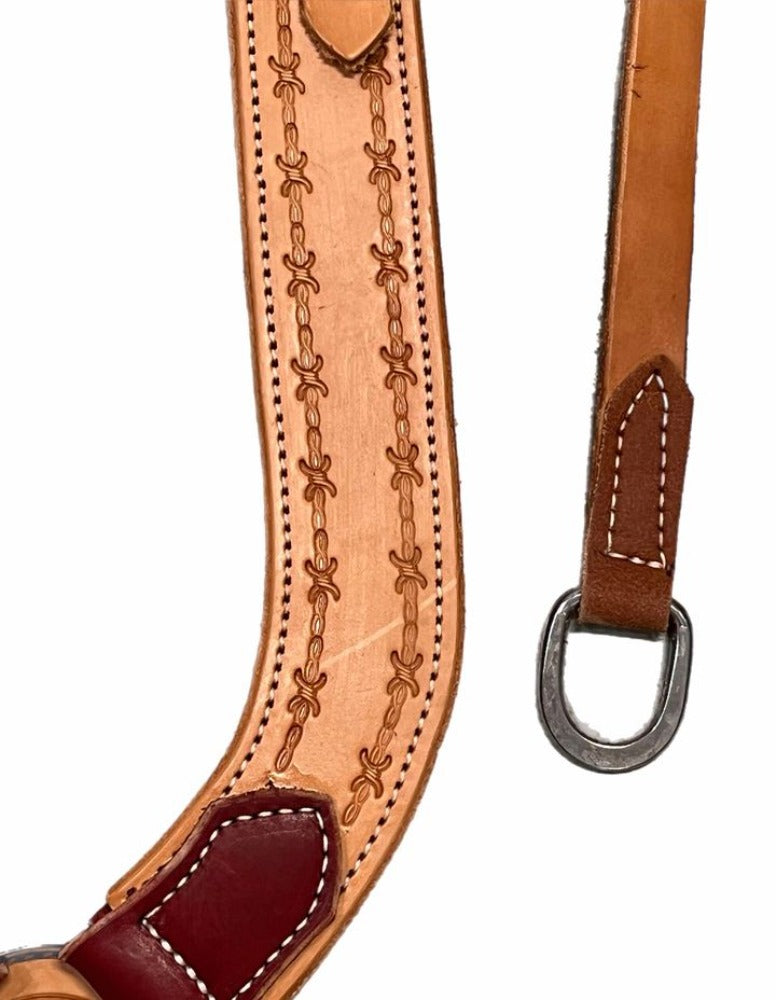HR Saddlery Tooled Pulling Collar