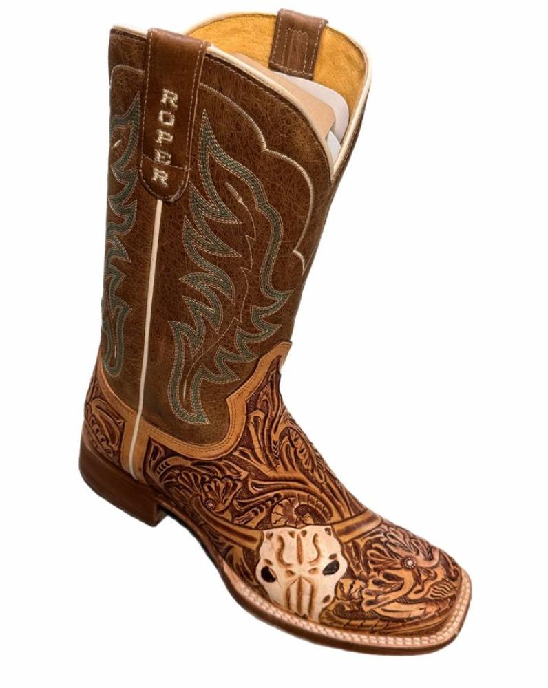 Women's Roper Hand Tooled Cowboy Boots