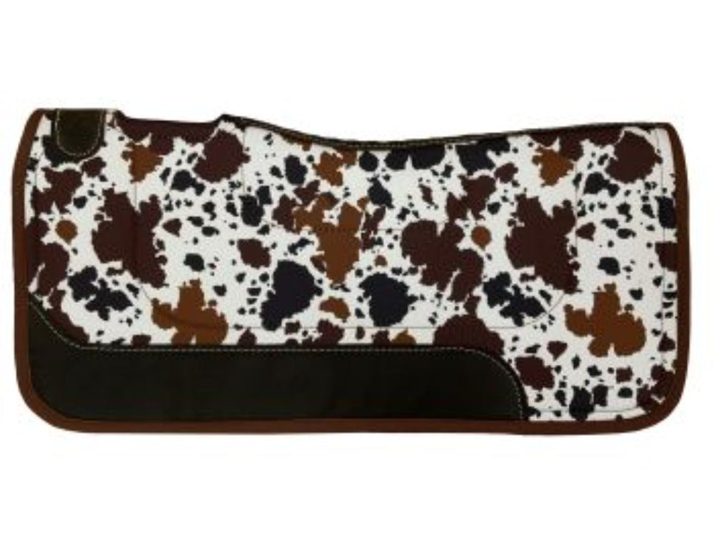 31" x 32" Contoured Cow Print Felt Saddle Pad