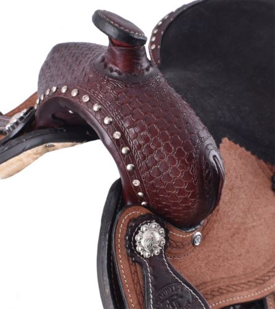 10" Double T Pony Saddle with Basket Weave