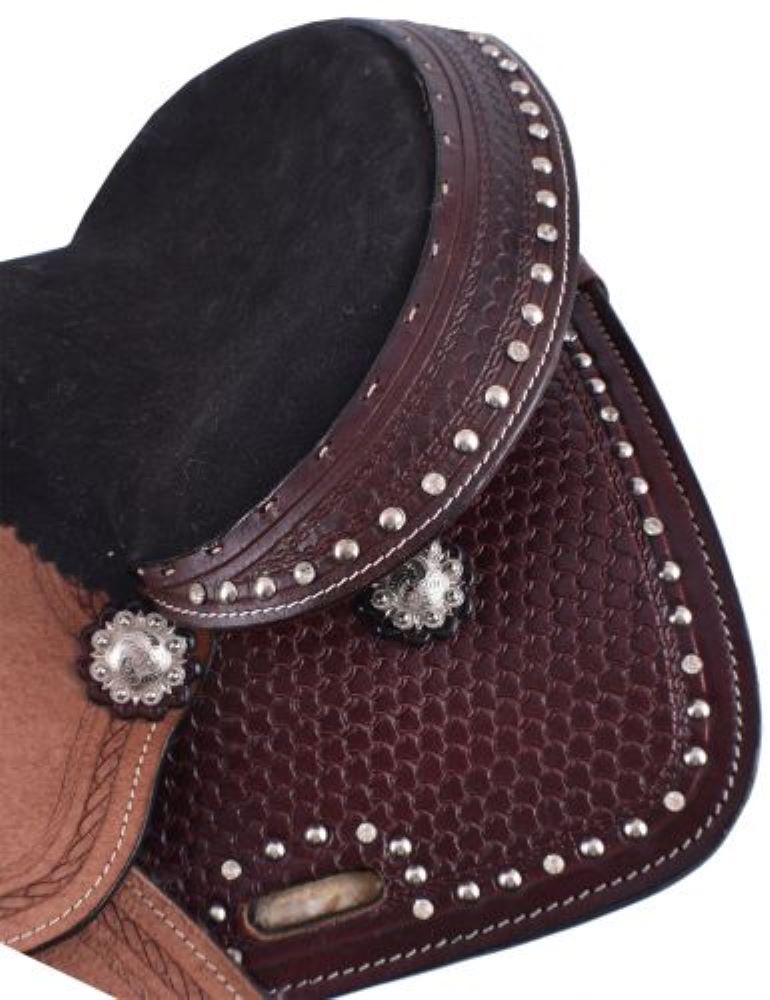 10" Double T Pony Saddle with Basket Weave