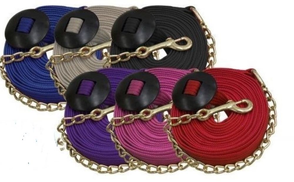 25' Flat Web Lunge Line w/ Brass chain