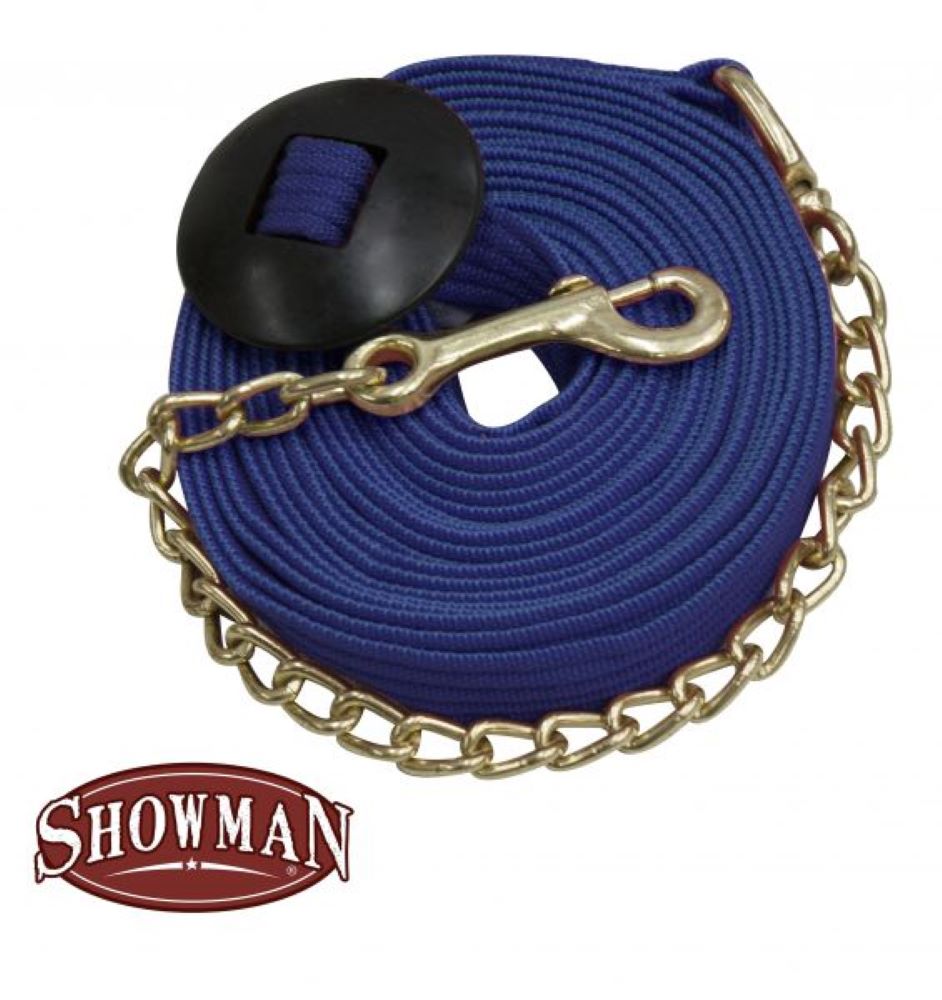 25' Flat Web Lunge Line w/ Brass chain