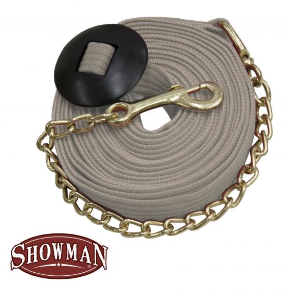 25' Flat Web Lunge Line w/ Brass chain
