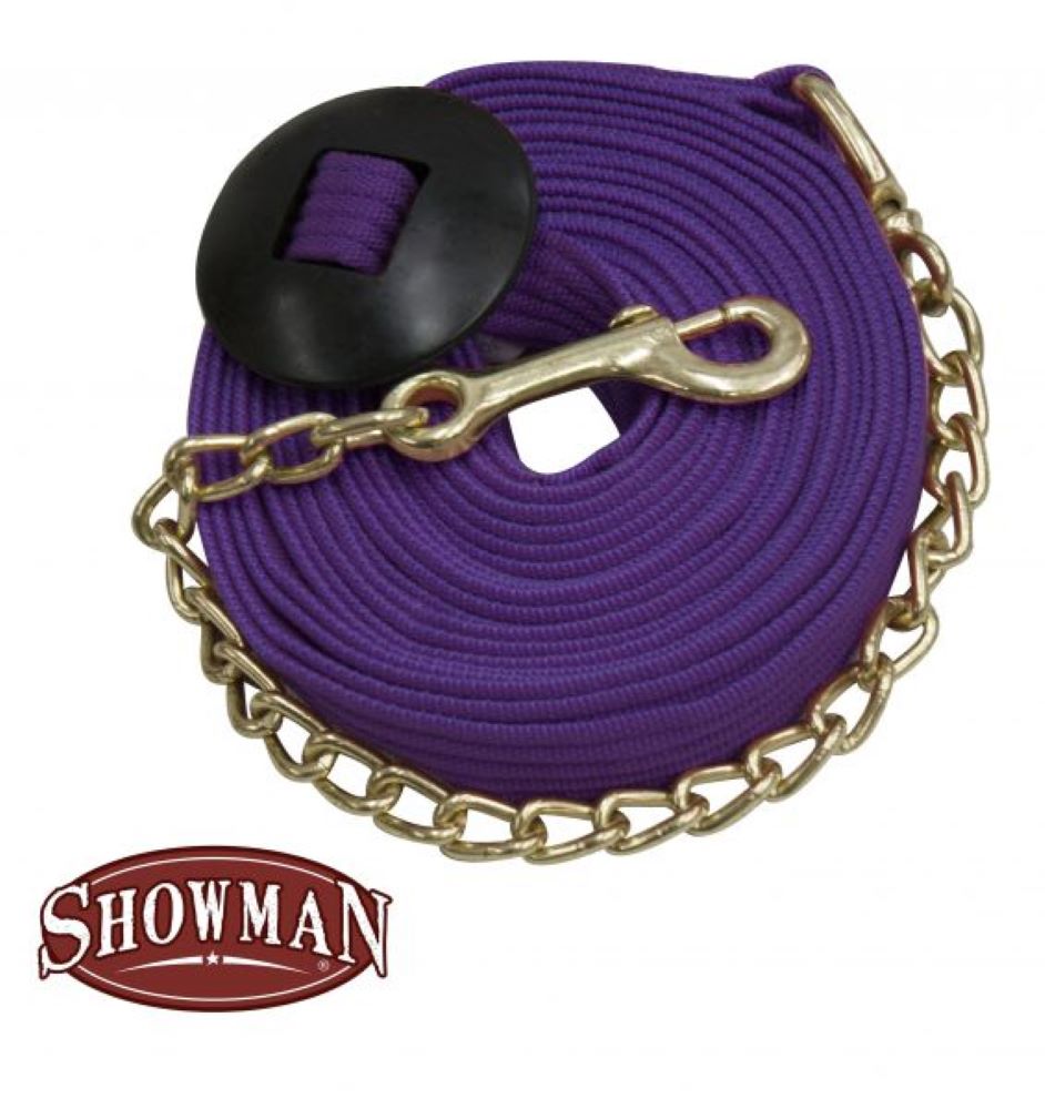 25' Flat Web Lunge Line w/ Brass chain
