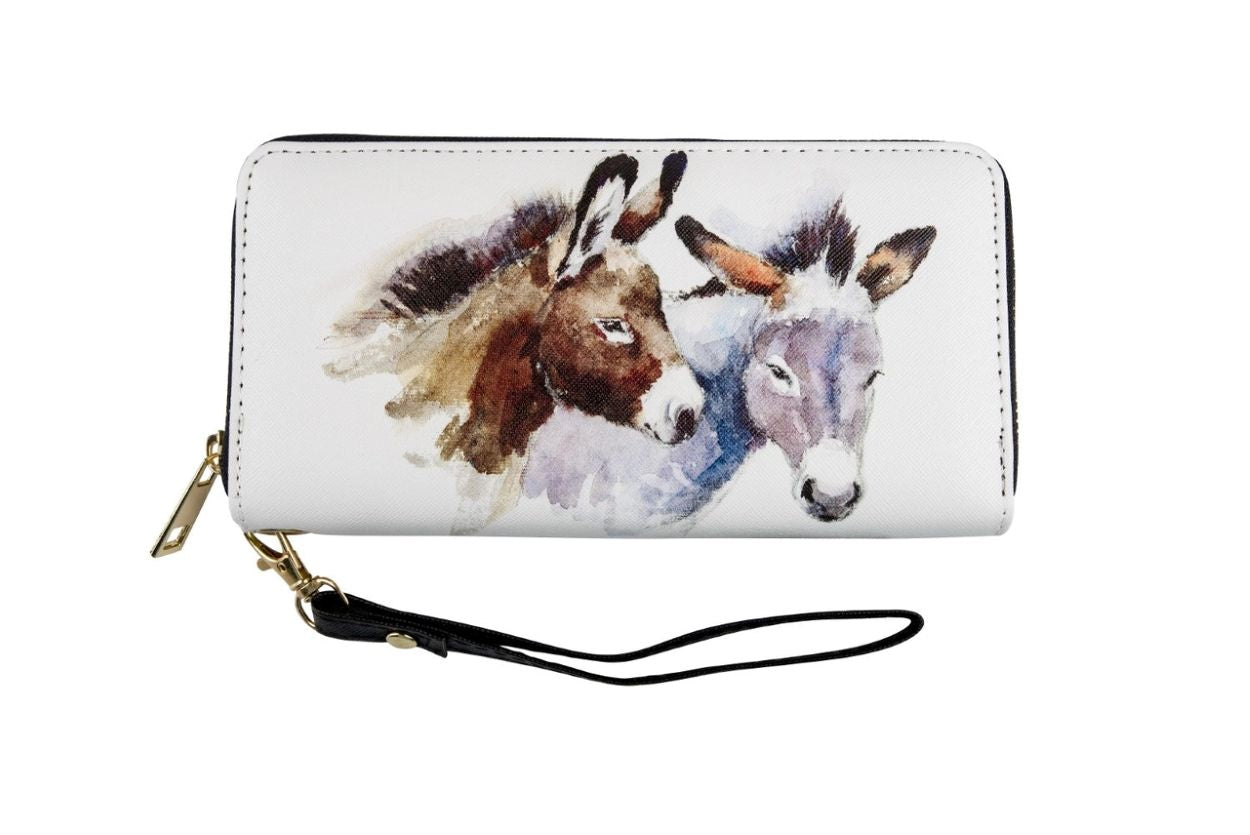 Pair of Donkeys Clutch Wallet