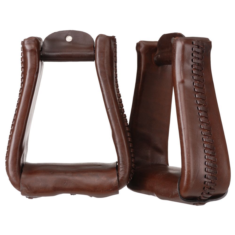 Royal King Leather Roper Stirrups Light or Dark