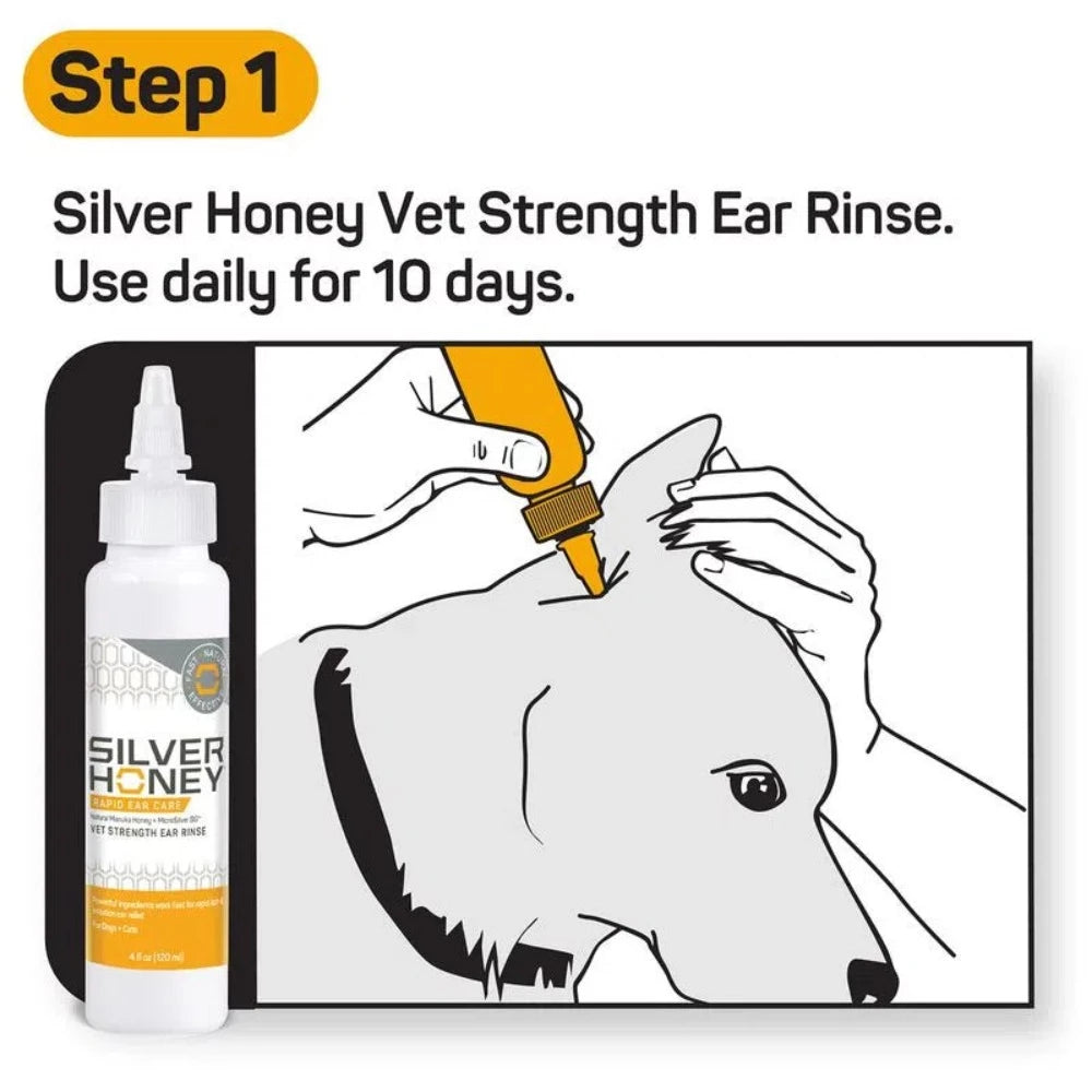 Silver Honey Rapid Ear Care Vet Strength Ear Treatment 4 oz.
