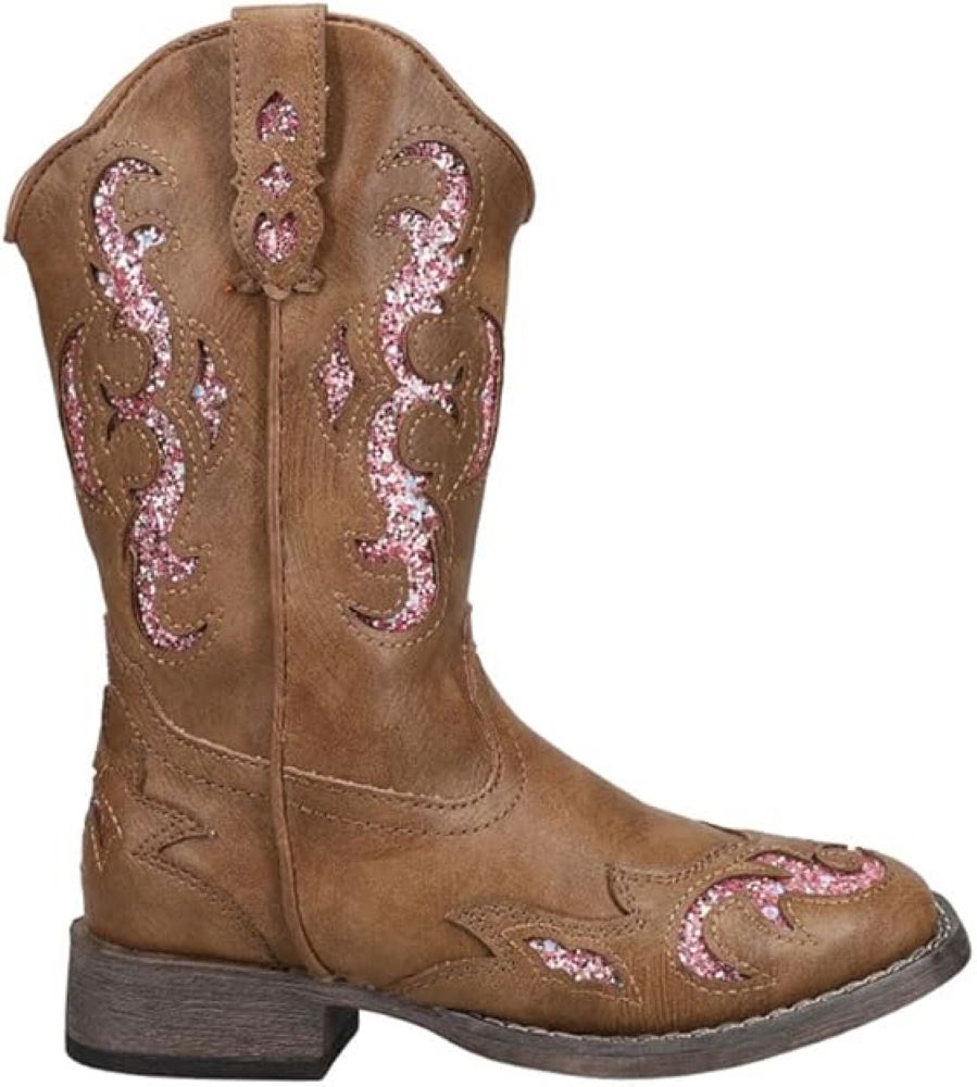 Toddler & Girl's Roper Pink 'Glitter Gypsy' Cowgirl Boots