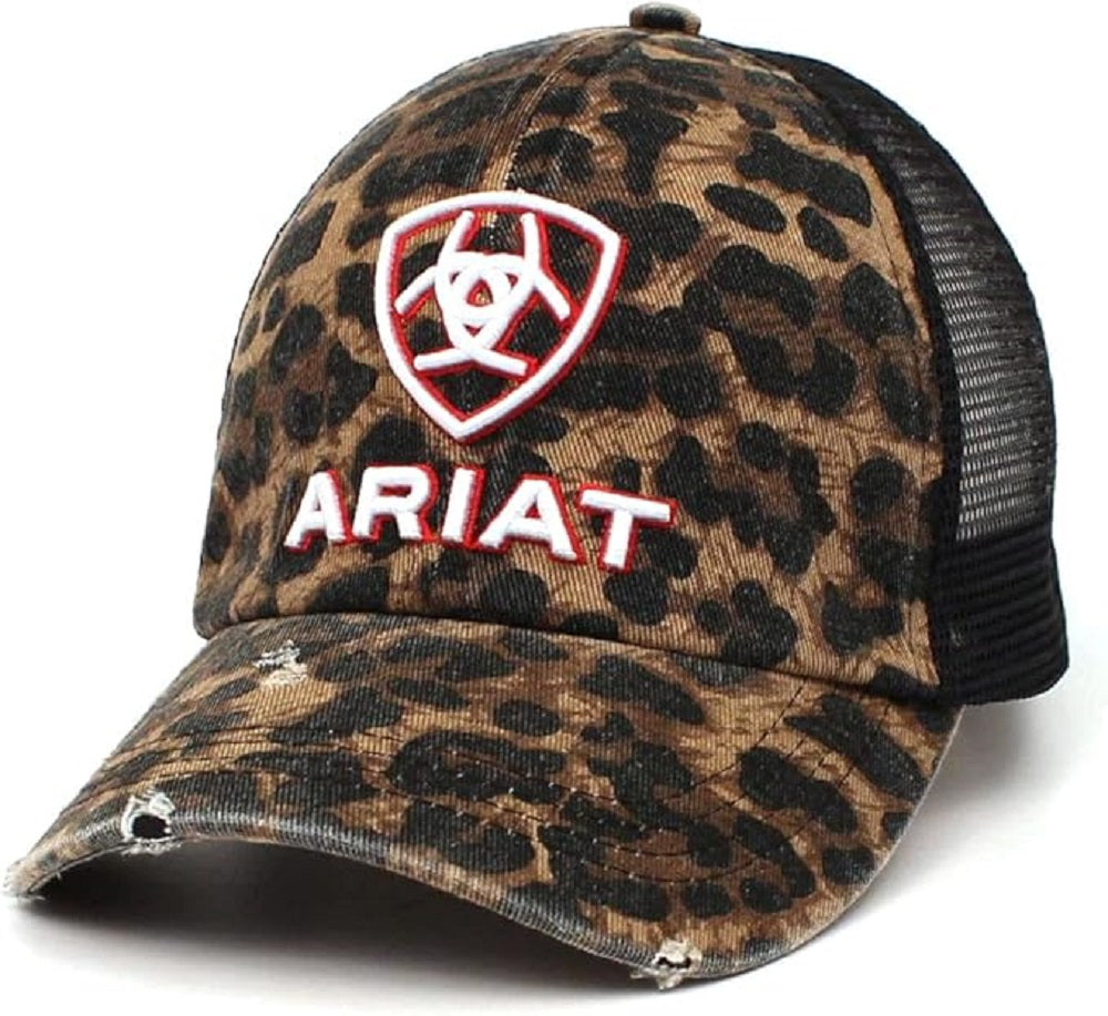 Women's Ariat Leopard Hat w/ Black mesh