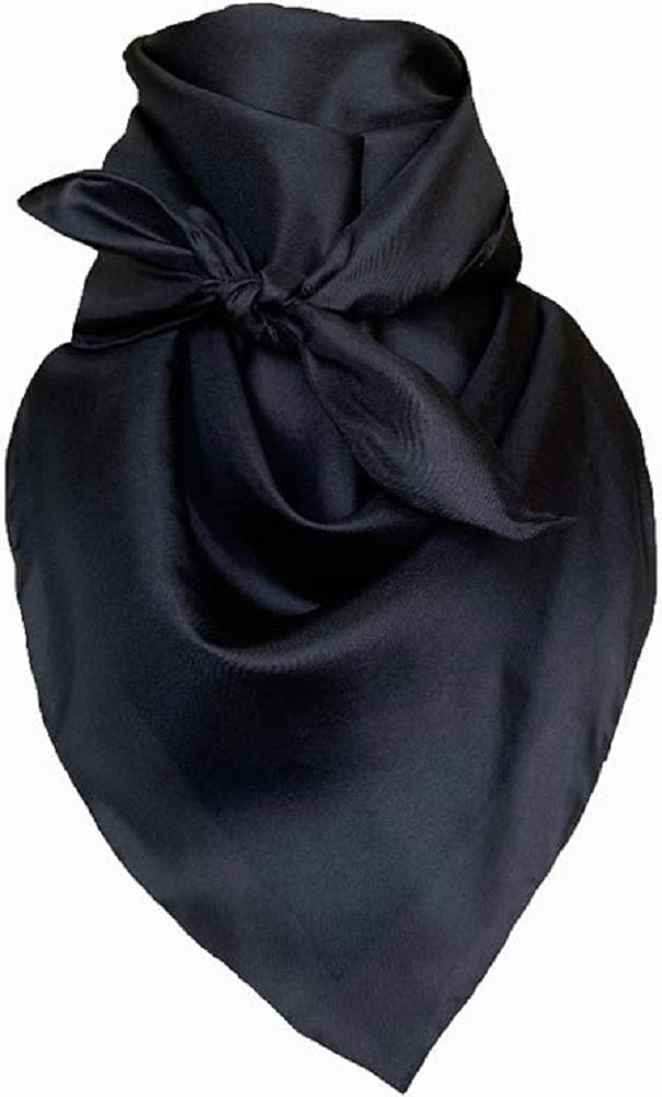 WR100 35x35 Solid Black Wild Rag/Scarf WRS4