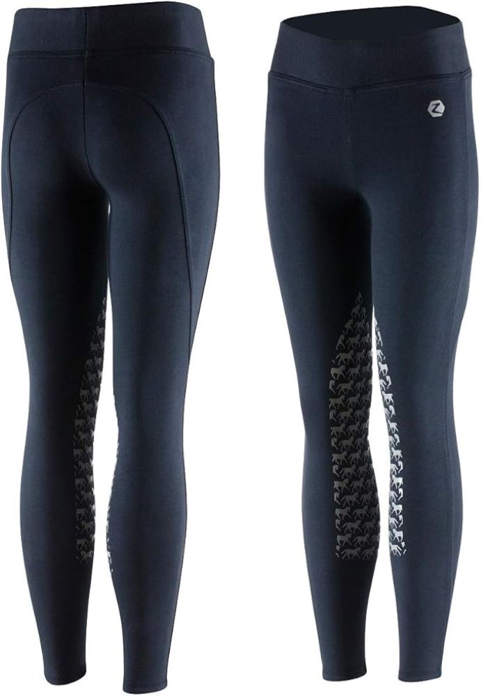 Horze Children's Active Dark Blue Silicone Grip English Breeches