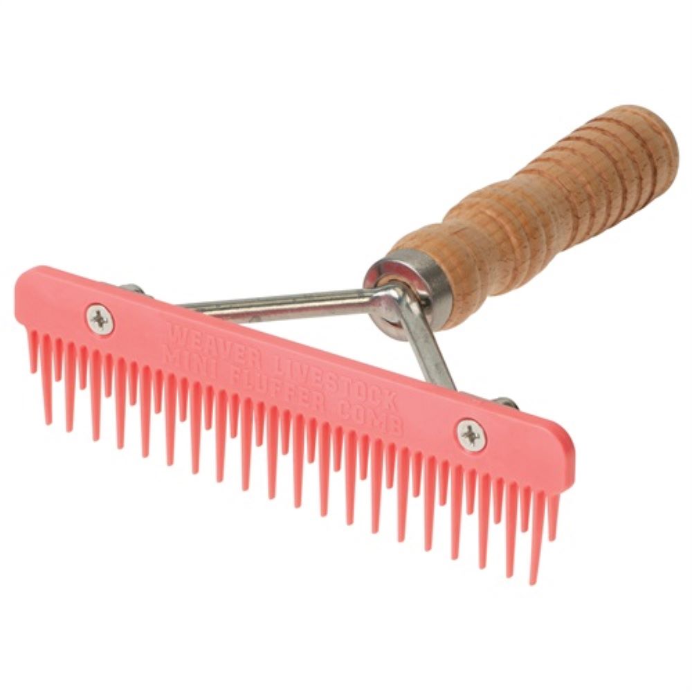 6" Mini Fluffer Comb w/ Wooden handle