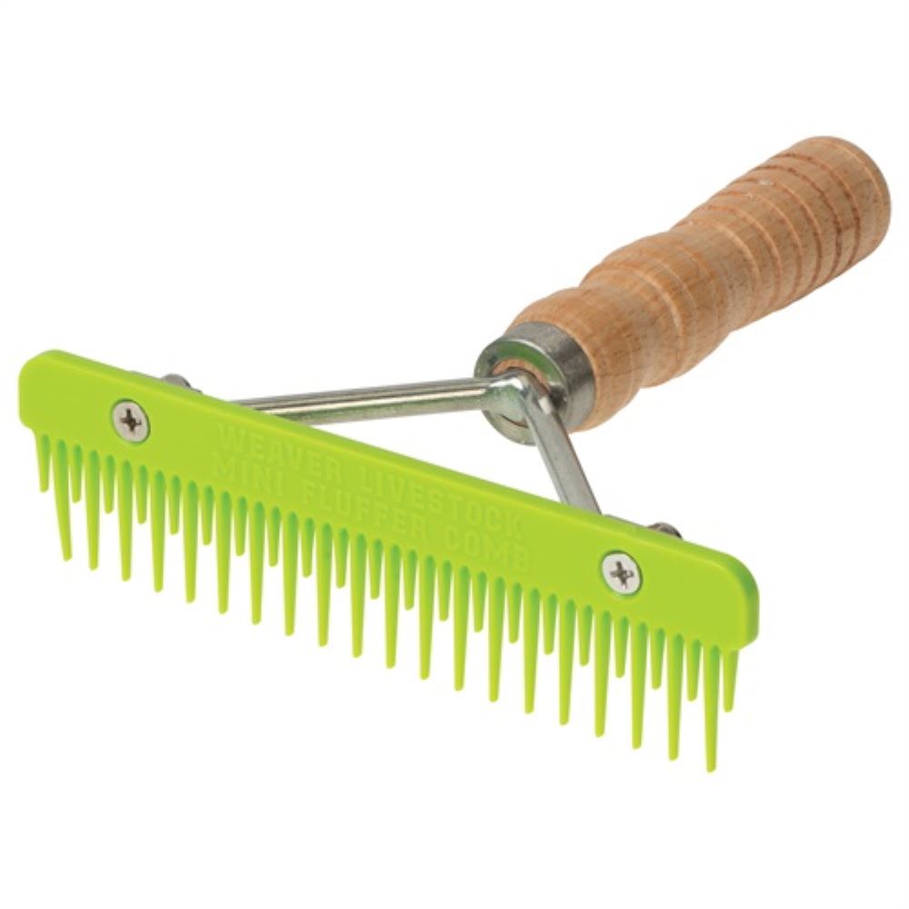 6" Mini Fluffer Comb w/ Wooden handle