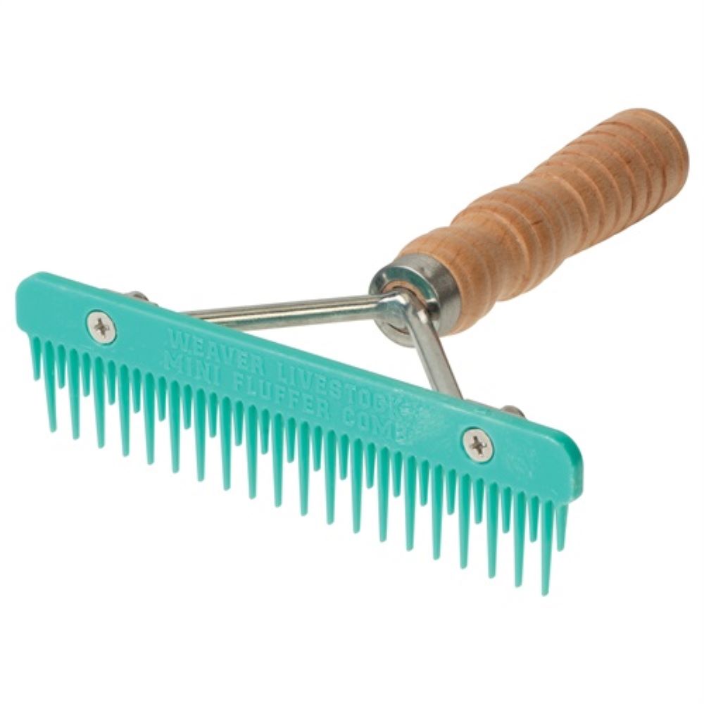 6" Mini Fluffer Comb w/ Wooden handle