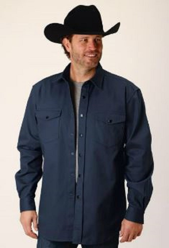 Men's Roper Twill Snap Up Long Sleeve Shirt