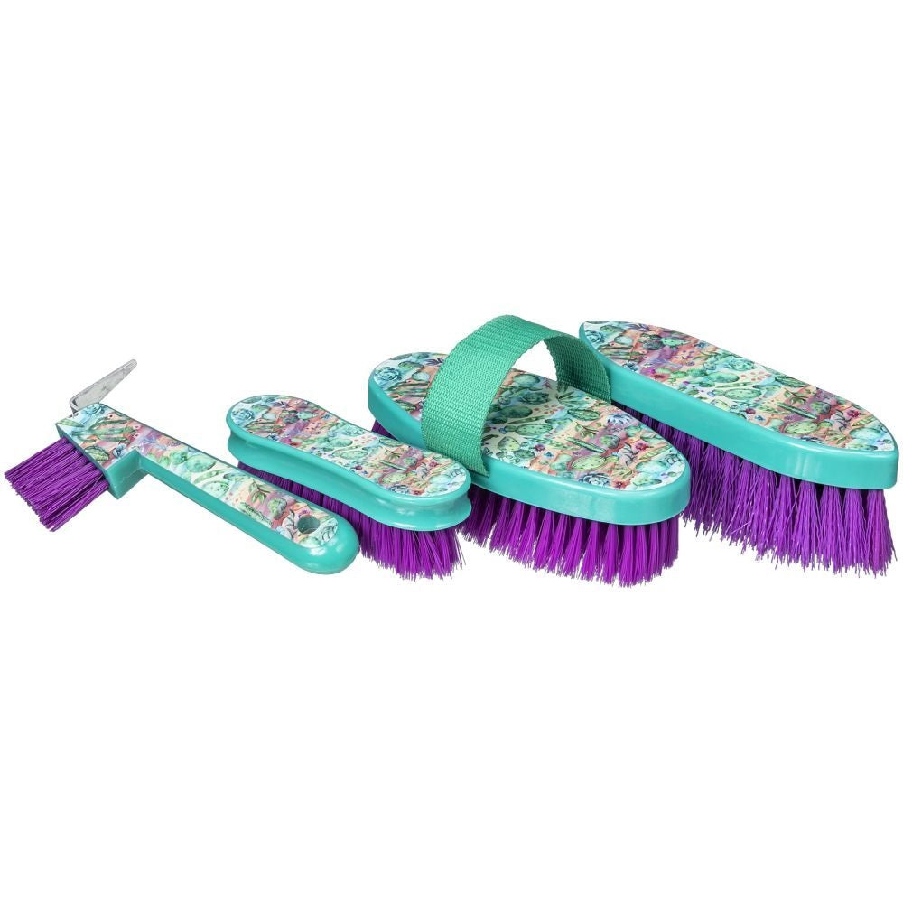 4 pc. piece Print Brush Set w/ Hoof pick, Print Choice