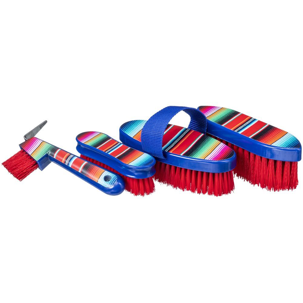 4 pc. piece Print Brush Set w/ Hoof pick, Print Choice