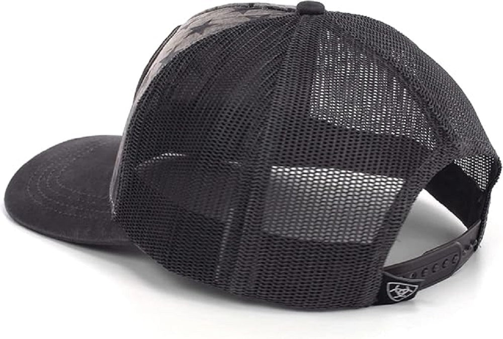 Men's Ariat Grey Stars & Stripes Logo Hat