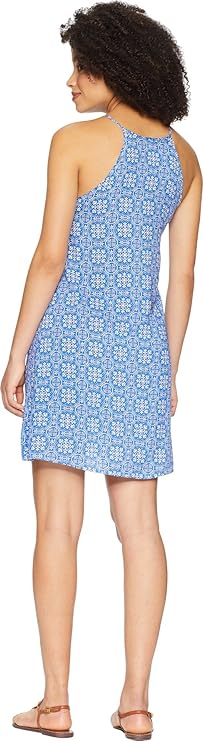 Roper Women's Blue Tile Print Trapeze Dress Blue