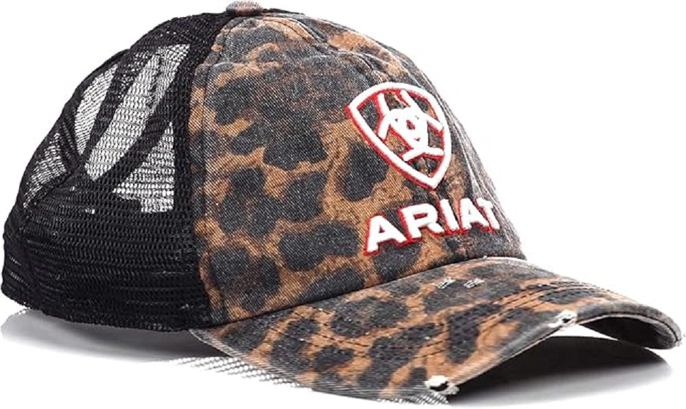 Women's Ariat Leopard Hat w/ Black mesh