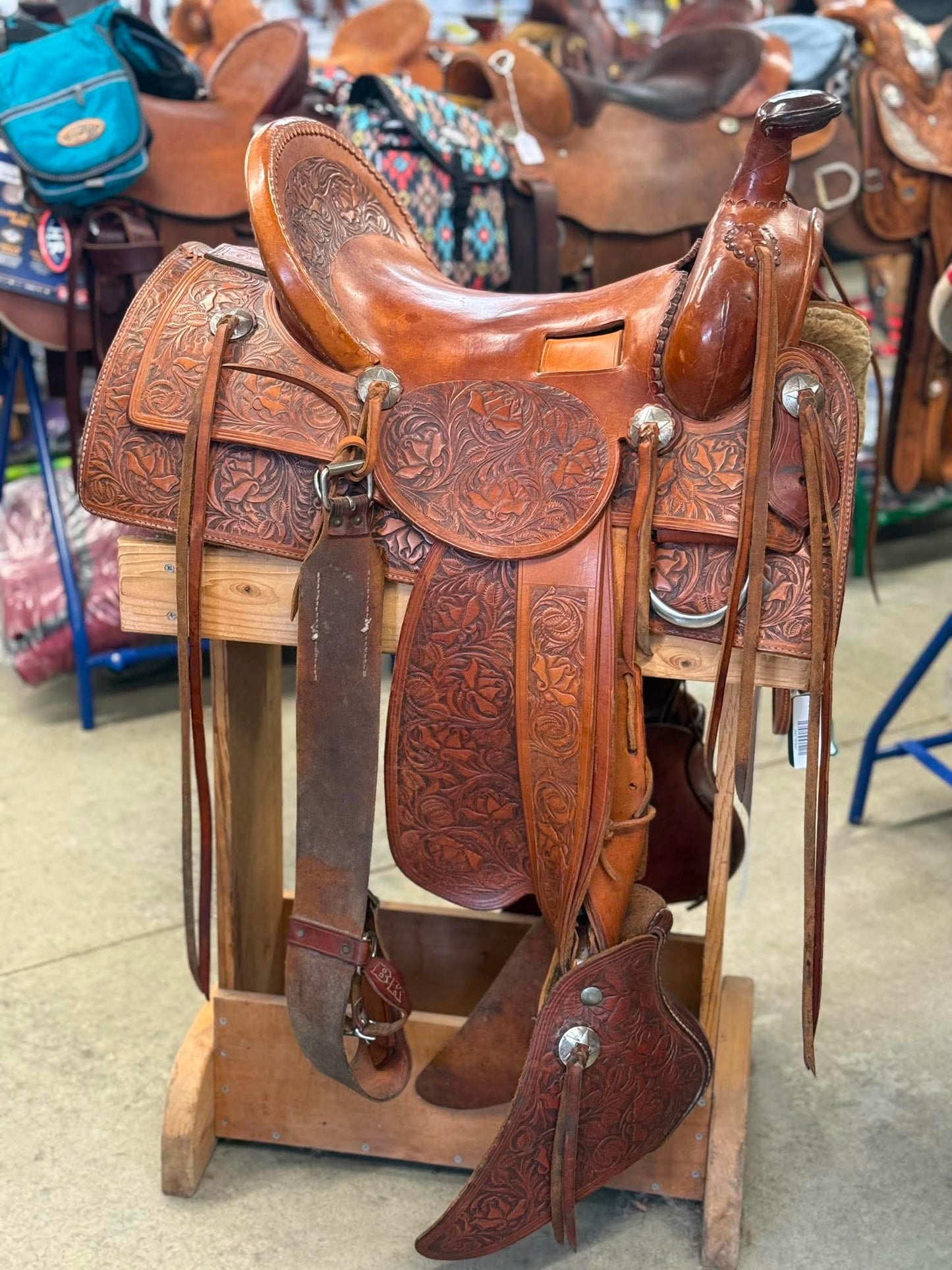 15" Used Custom Made Western Saddle