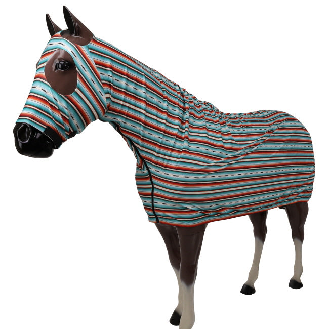Showman Teal Serape Full Body Slinky with Zipper
