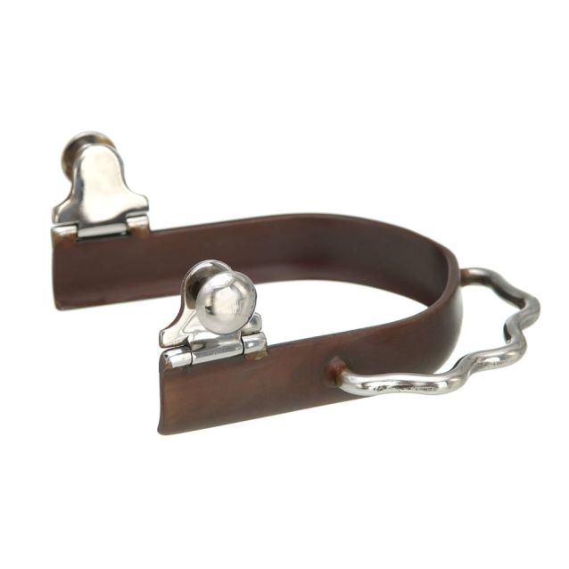 TOUGH1 ANTIQUE BROWN SIDEWINDER BUMPER SPURS