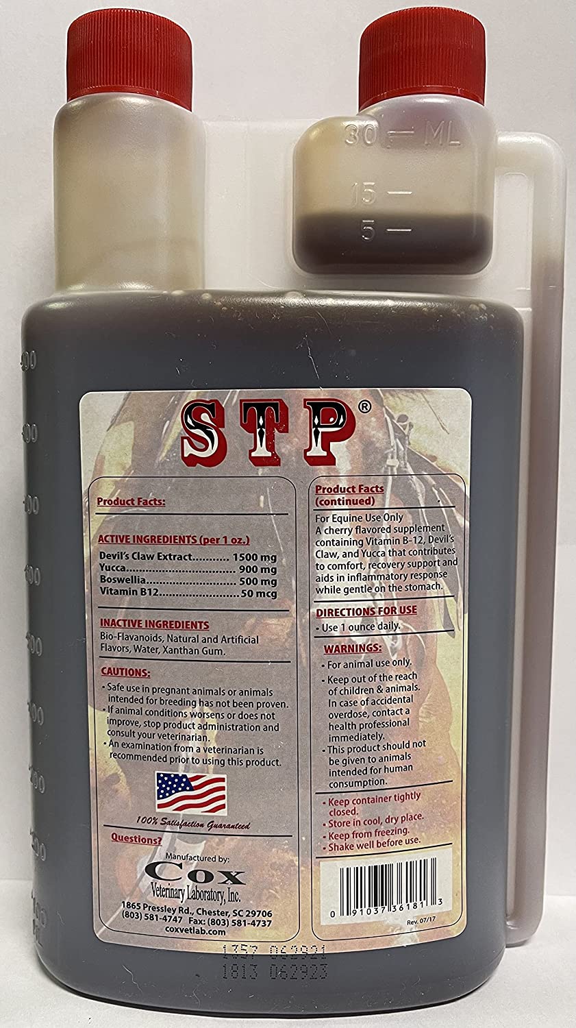 STP Horse Supplement Stop the Pain Cherry flavor Quart