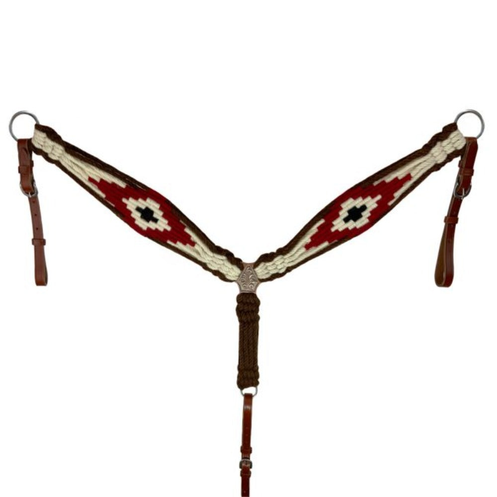 Showman Corded One Ear Headstall and Breast Collar Set