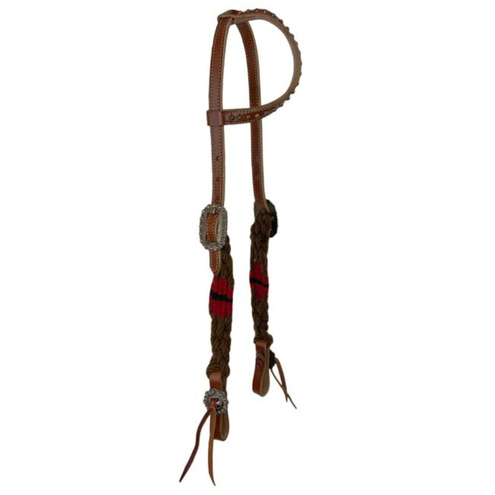 Showman Corded One Ear Headstall and Breast Collar Set
