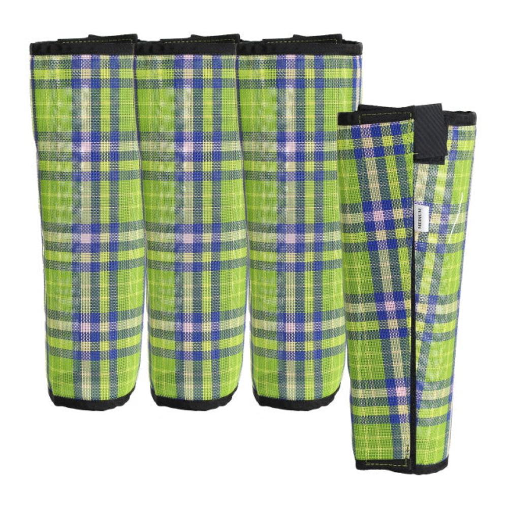 Average horse size Lime Plaid Stand Up Fly Boots