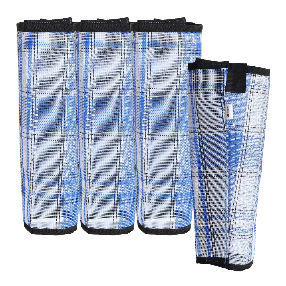 Average horse size Blue Plaid Stand Up Fly Boots