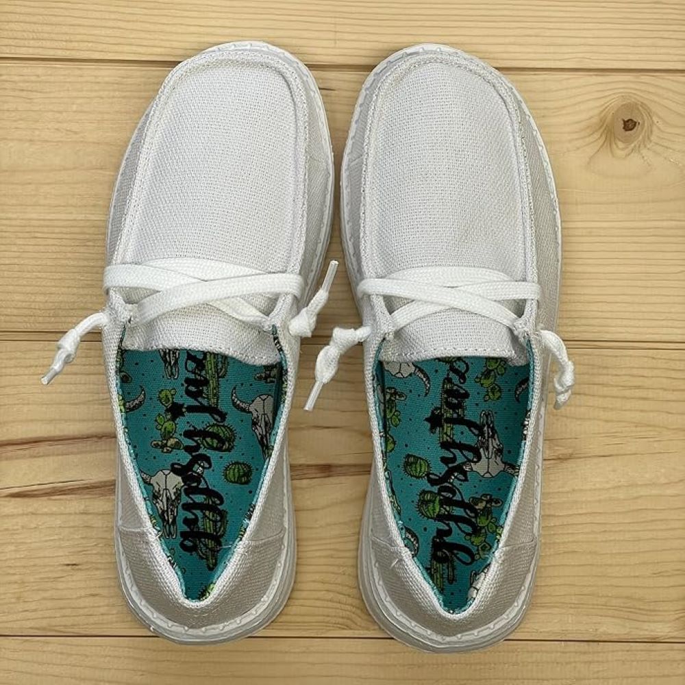 Women's Gypsy Jazz 'Holly' White Casual Slip On Shoe