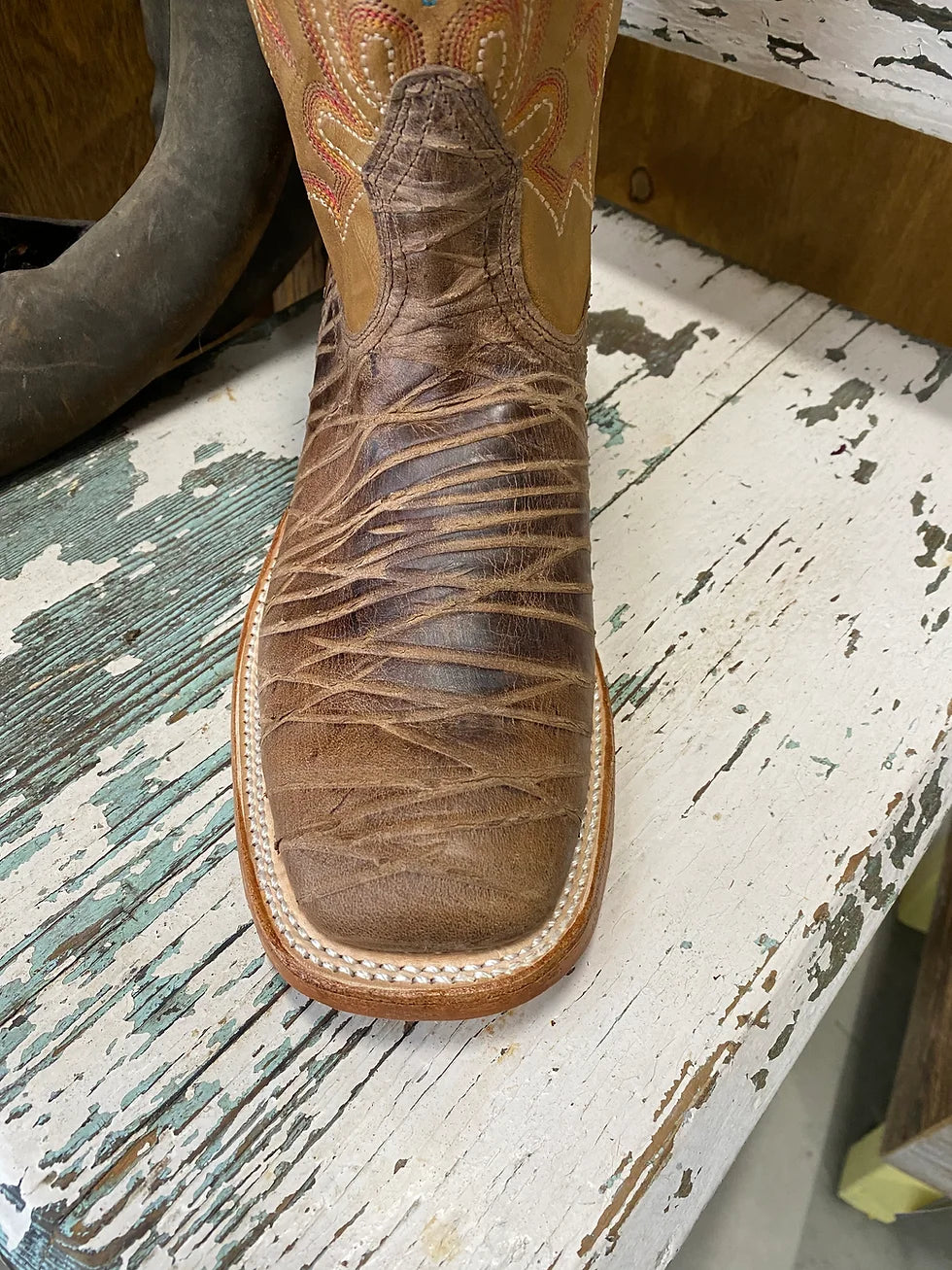 Boulet Men's Rio Brown / Deerlite Butterscotch Square Toe Western Boots