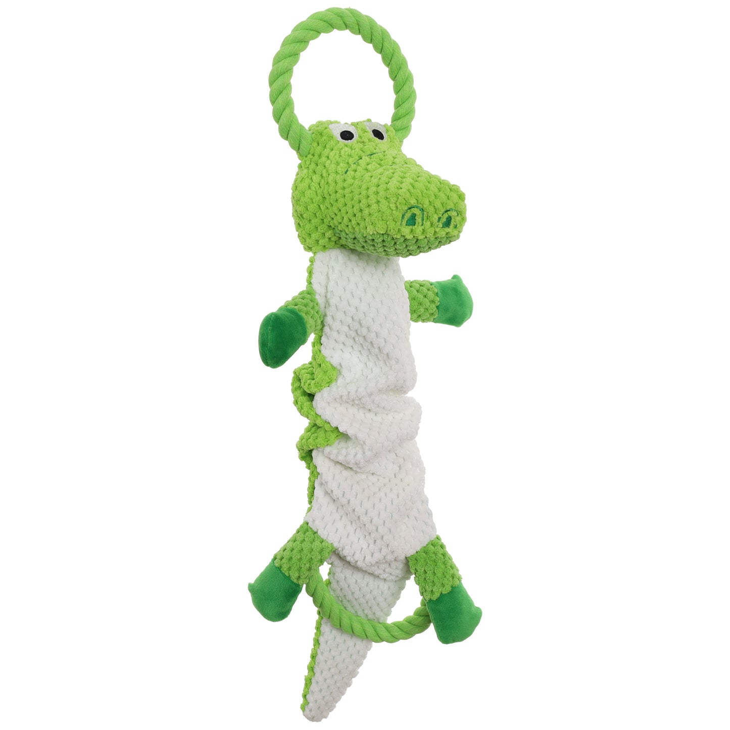Cowboy Pals Plush Squeaky Crinkle Rope Dog Toy
